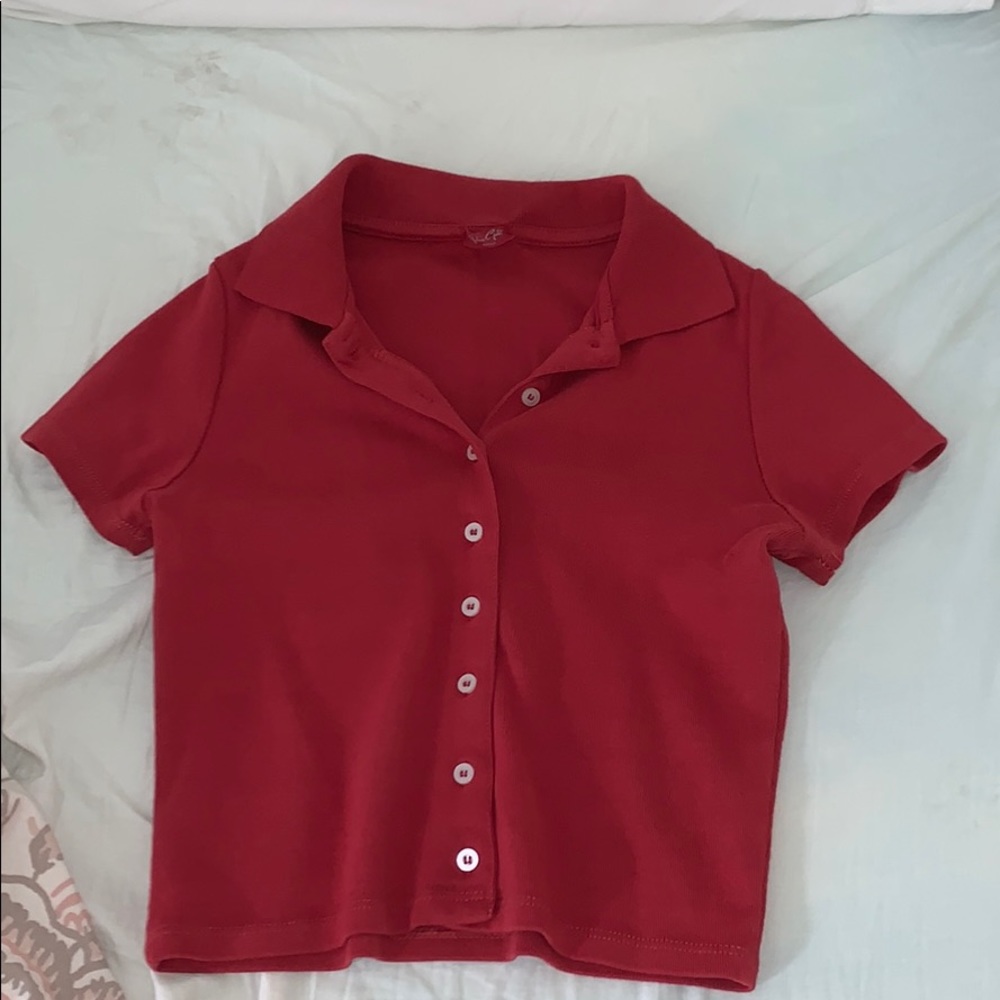 Cropped button up